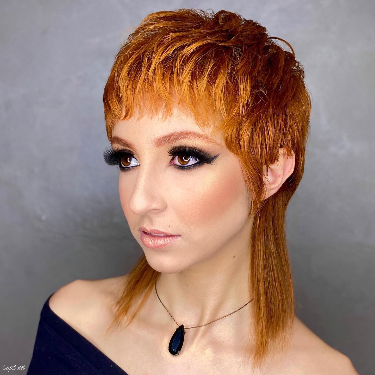 Copper Red Mullet Hair
