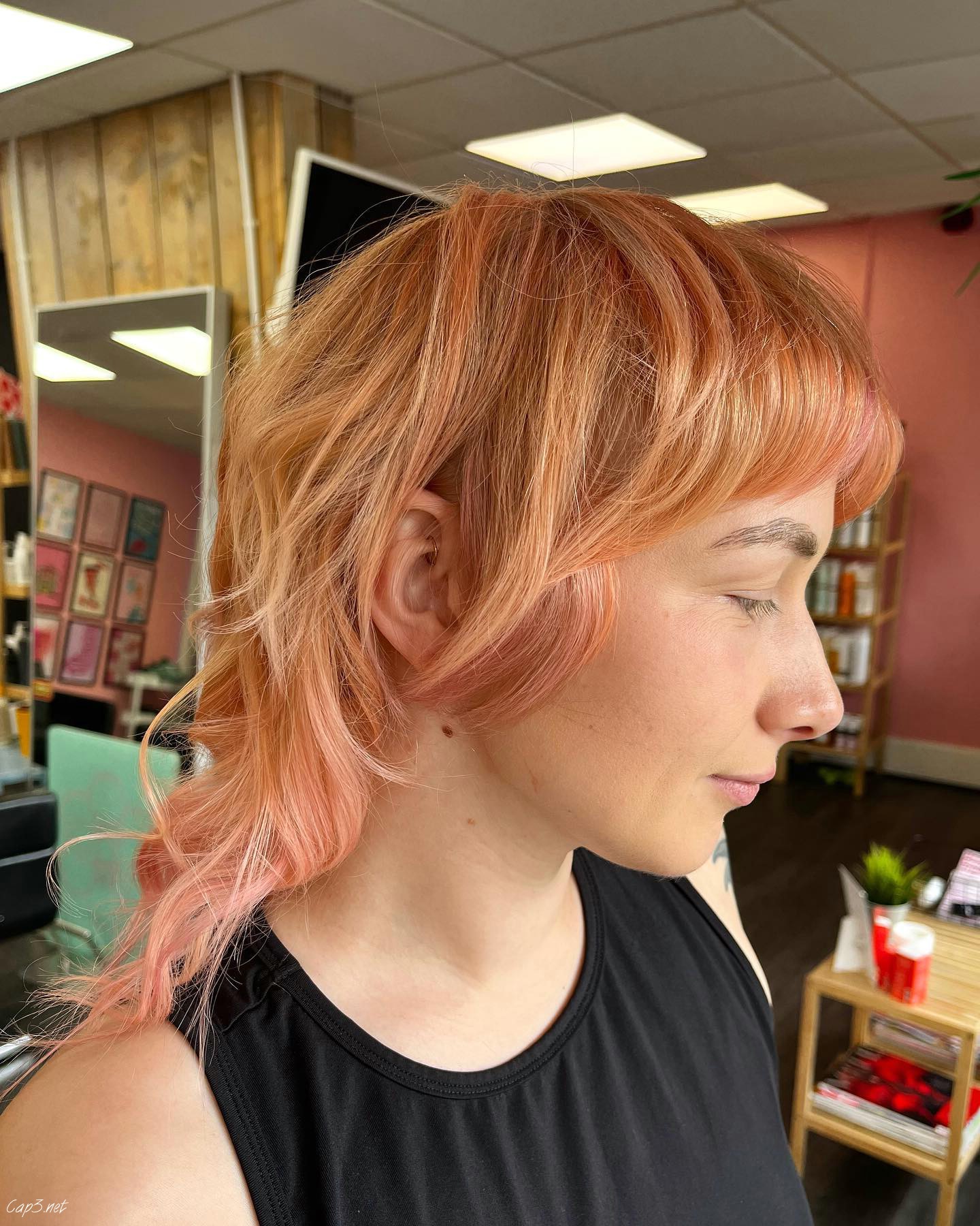 Coral Mullet Look