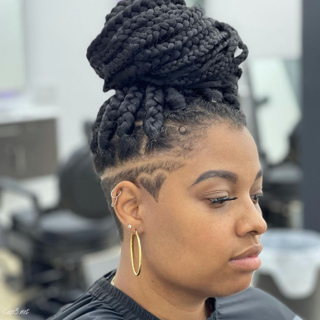 Curly Braids Undercut Hairdo