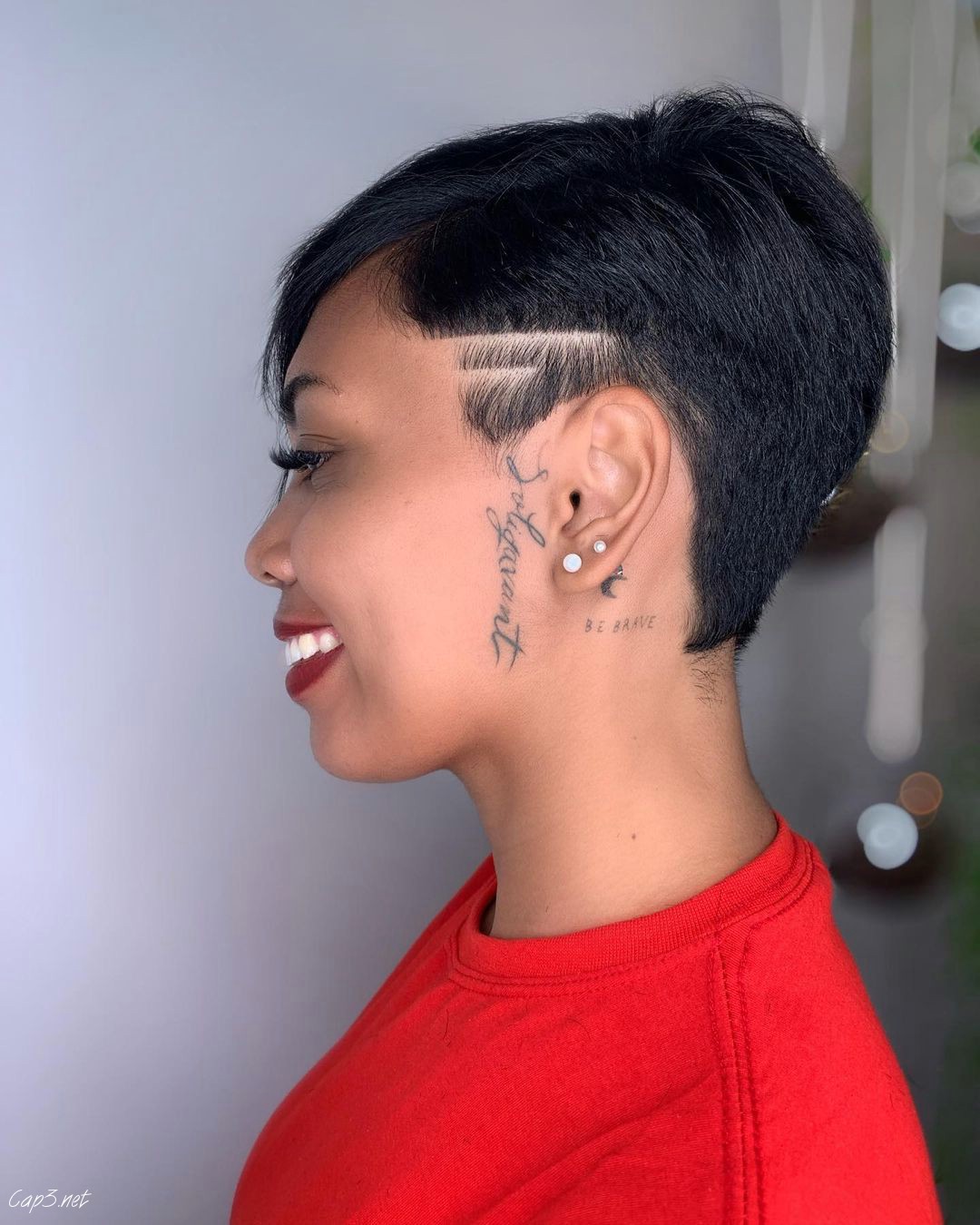 Dark Brown Natural Pixie