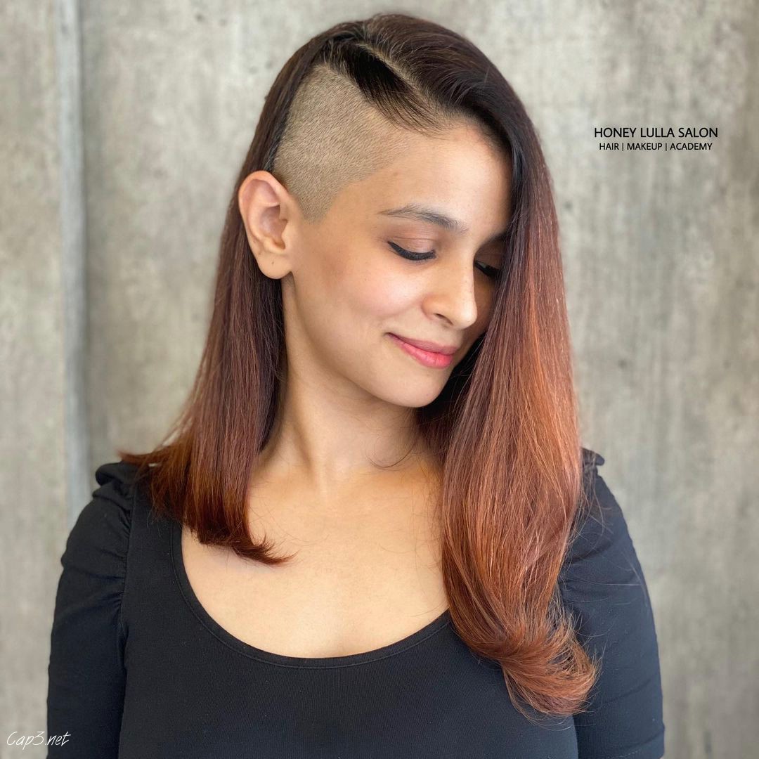 Light Brown Undercut Hair Look