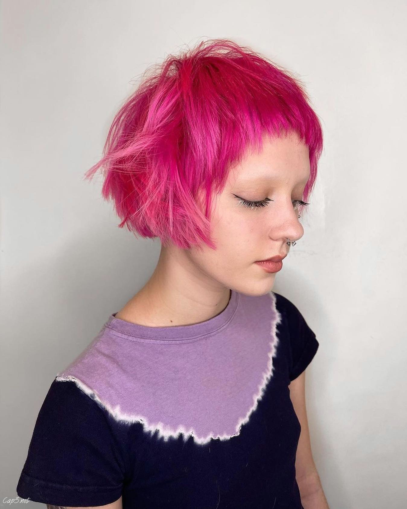Light Pink Layered Bob
