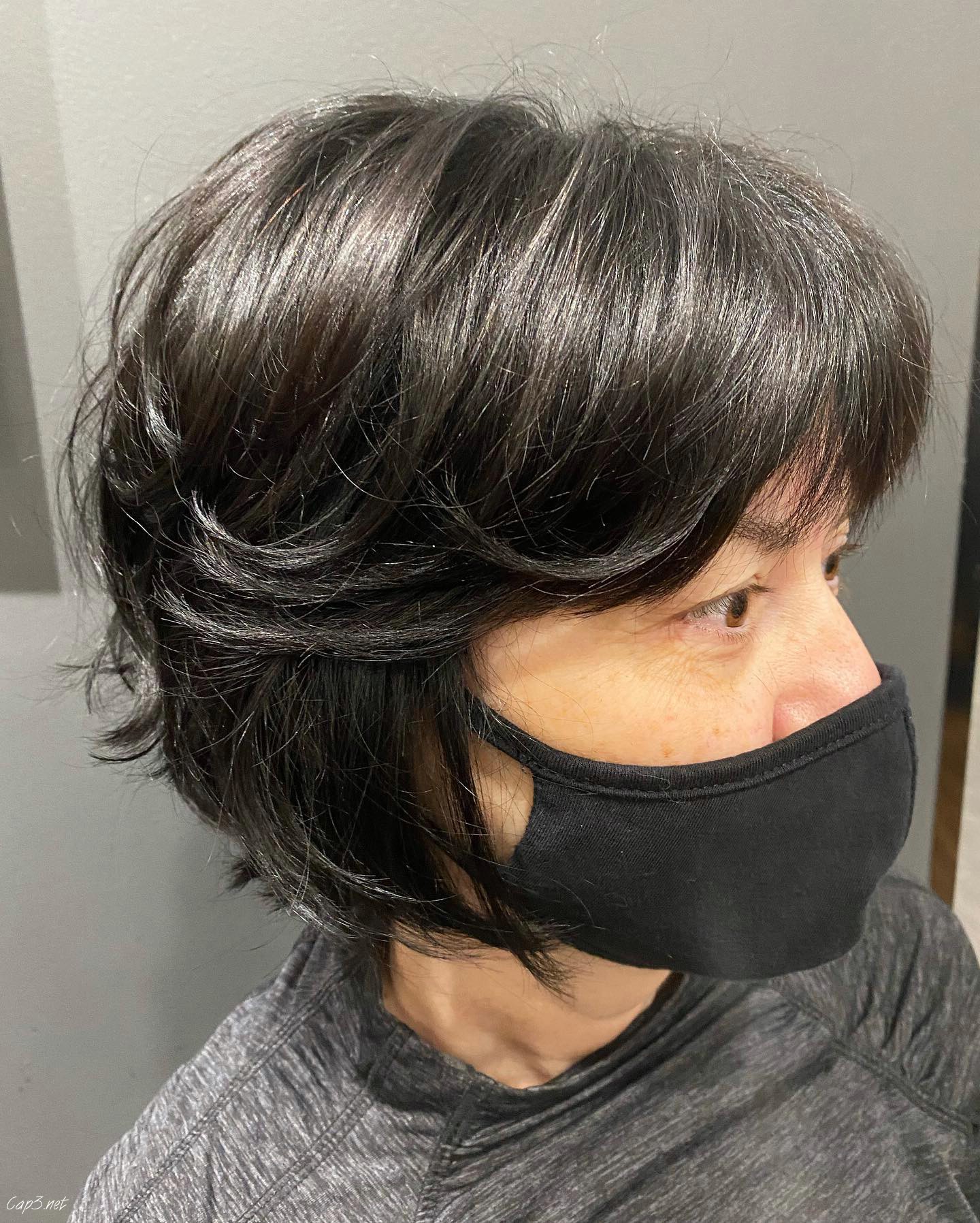 Natural Black Hair Layered Bob
