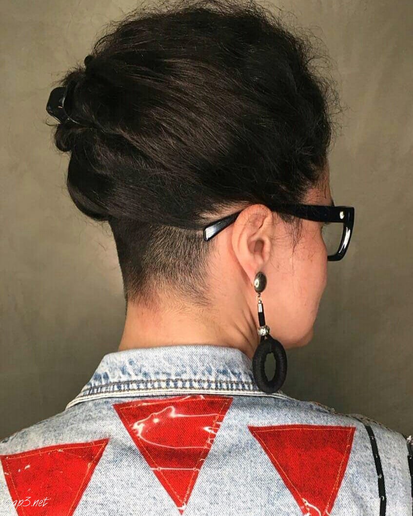 Natural Brown Hairr With An Undercut
