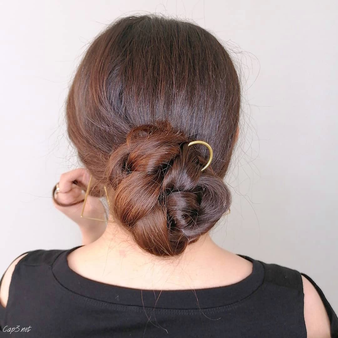 Natural Brown Messy Bun