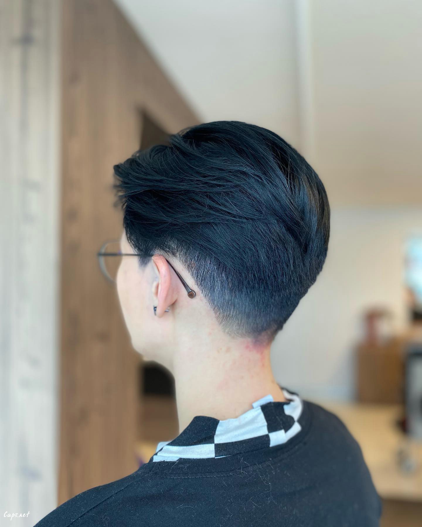 Short Black Hair With An Undercut