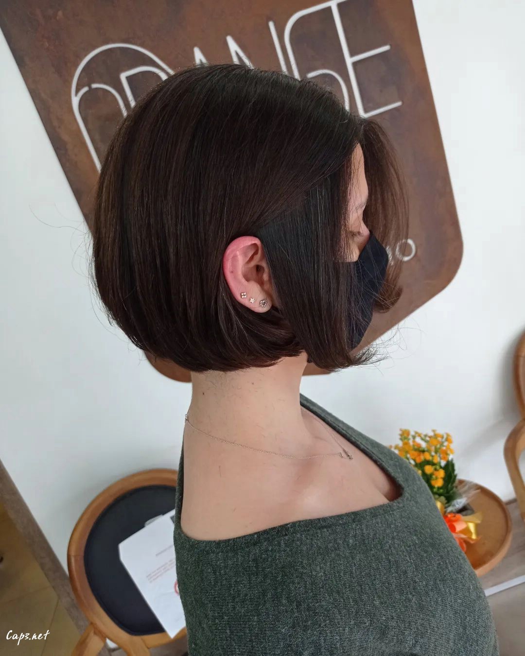 Short Dark Brown Bob