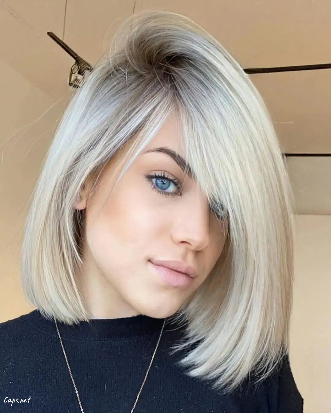 Silver Tone Blonde Bob