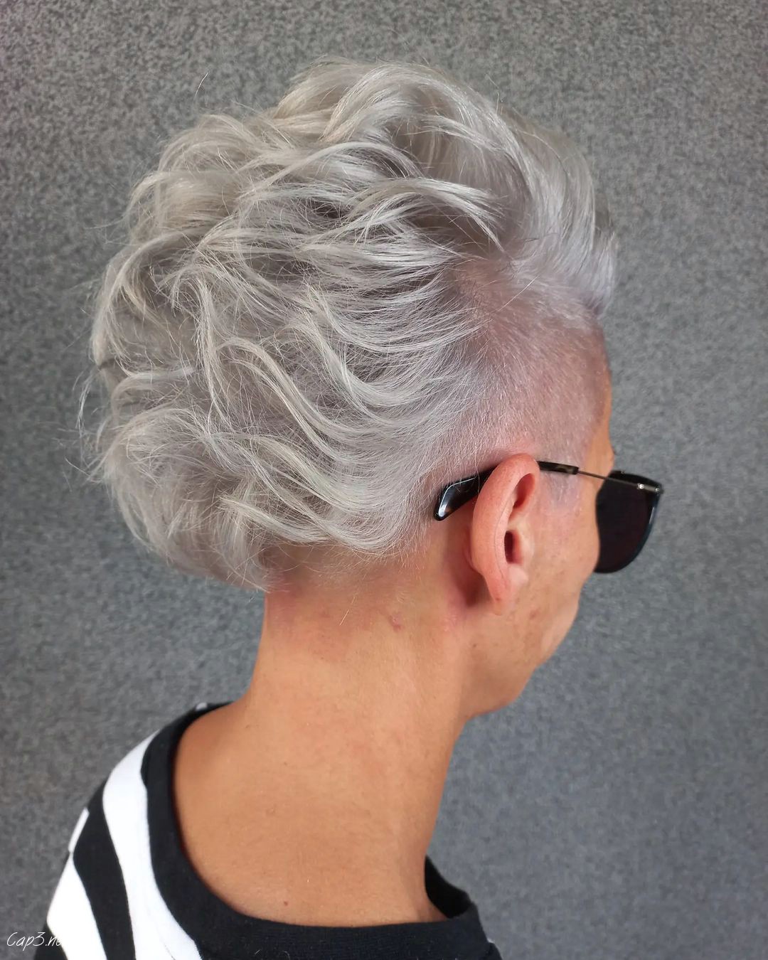 Silver Undercut Hairdo