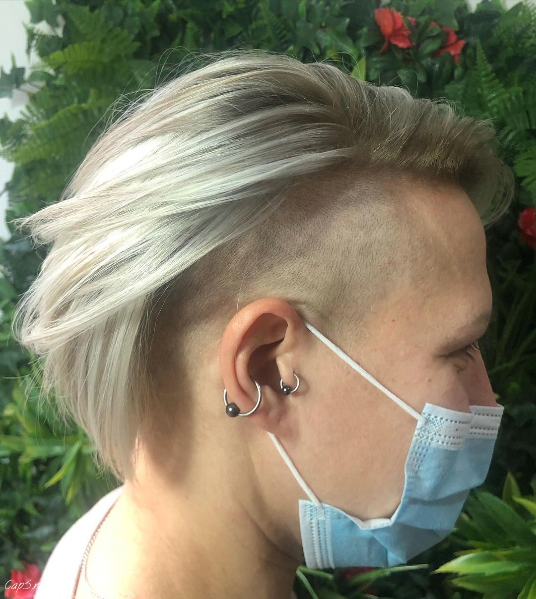 Undercut Hairstyle Bleached