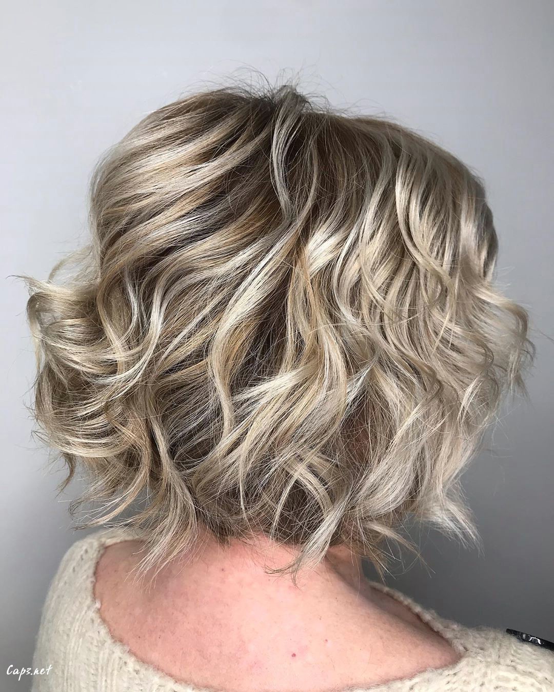 bob with waves and curls