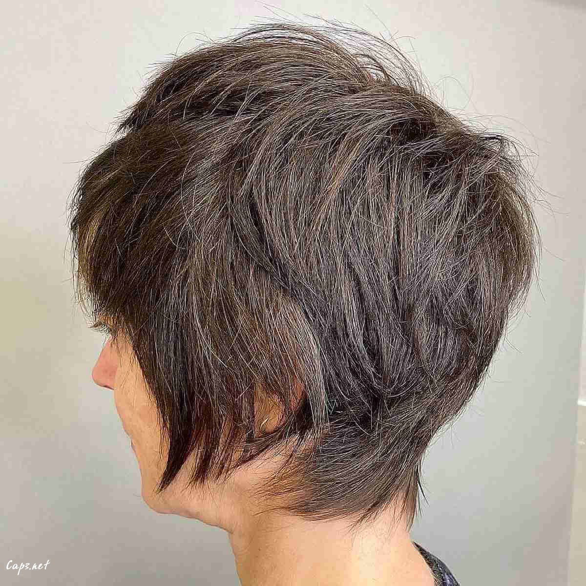 brunette pixie bob for short fine hair