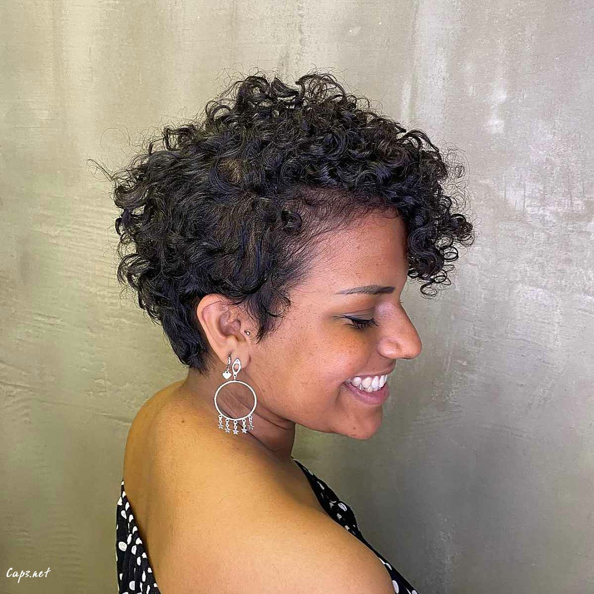 cute pixie cut for fine curly hair