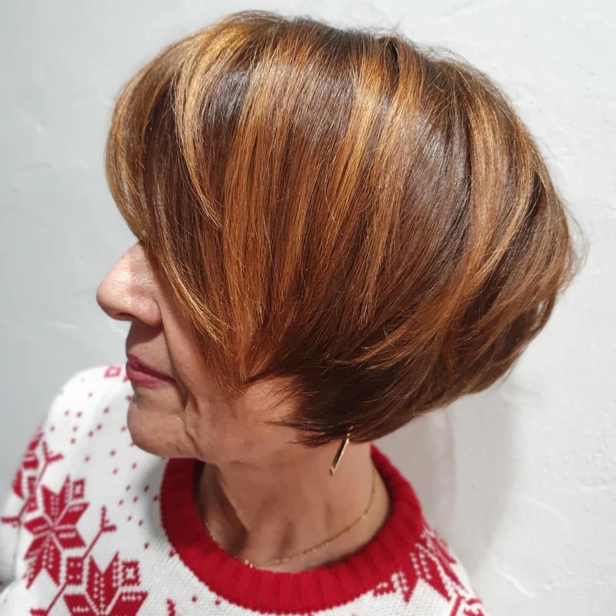 ear length bob for senior women with fine hair