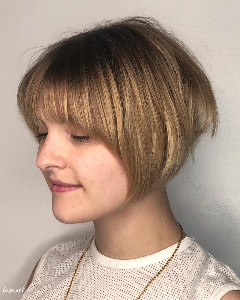 graduated bob with fringe