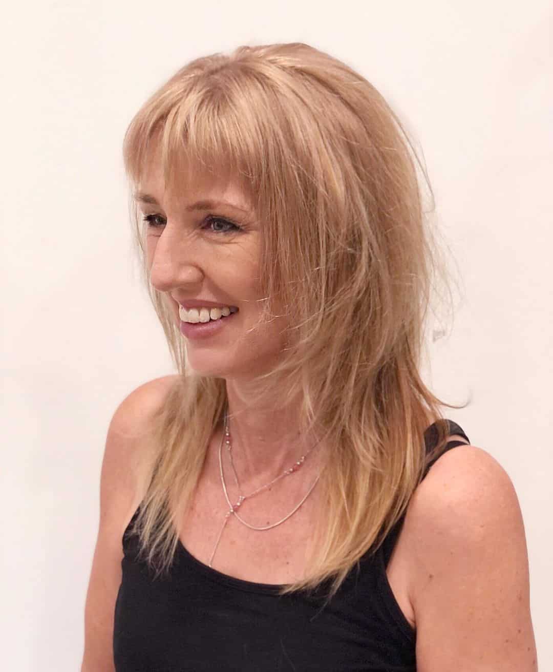 long shag haircut for older women