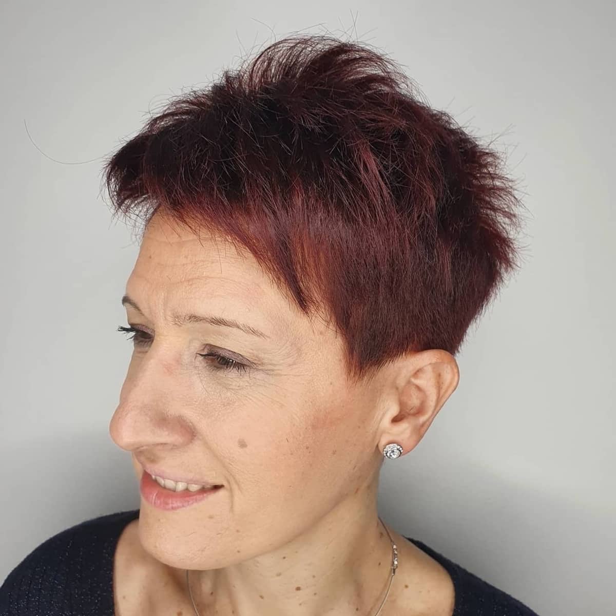 short choppy pixie for fine haired seniors