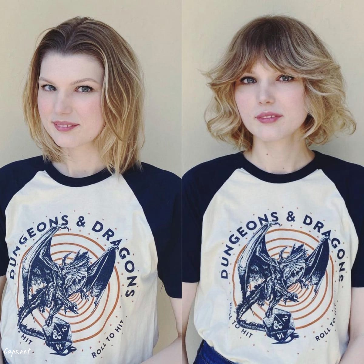 short wavy hairstyle with curtain fringe