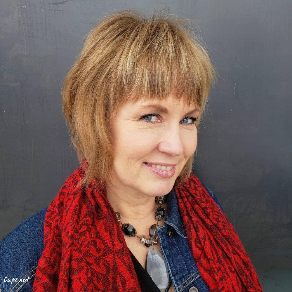 the textured shag for thin hair