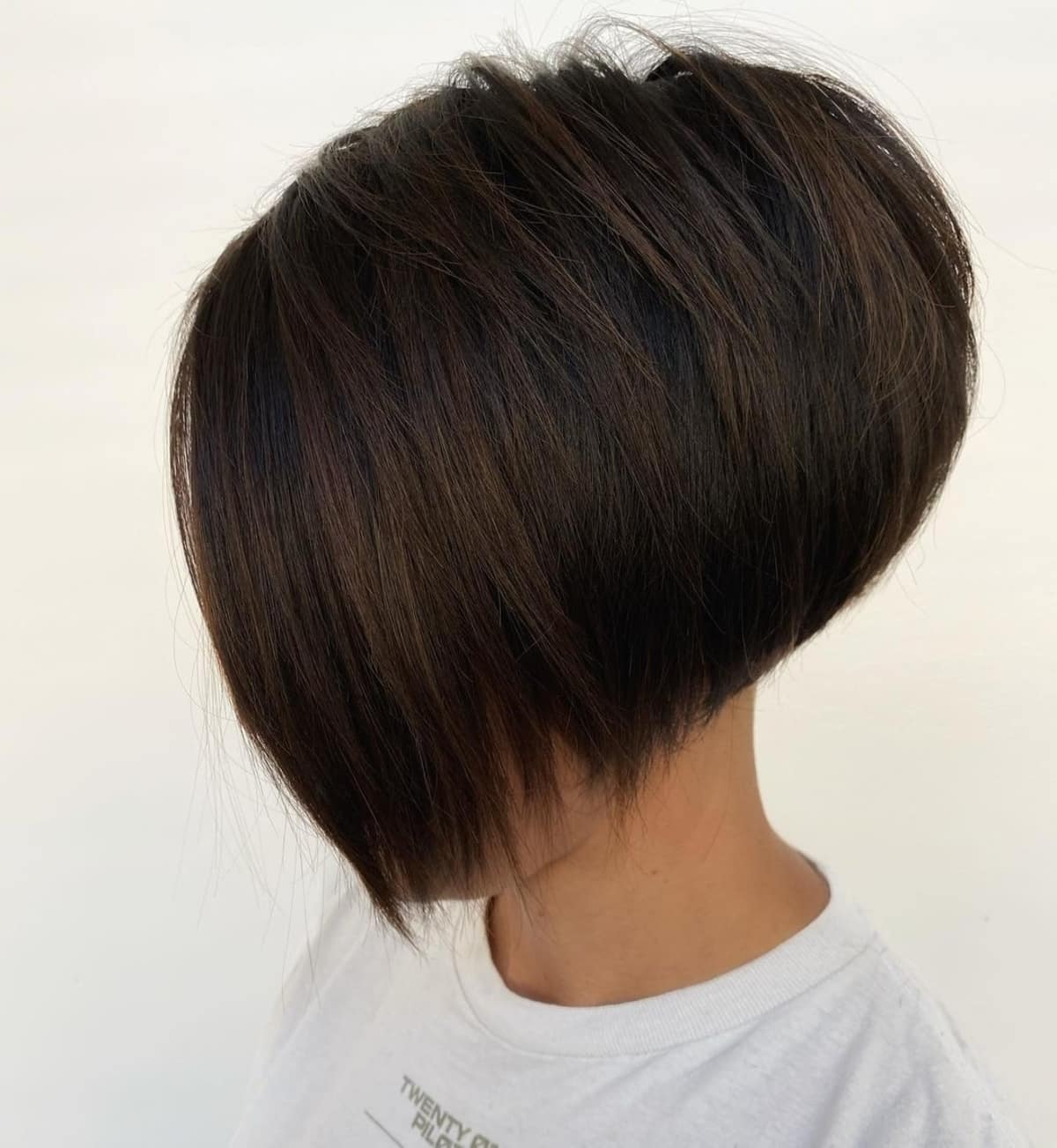 very short stacked bob