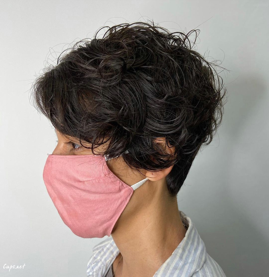 wavy pixie for short hair
