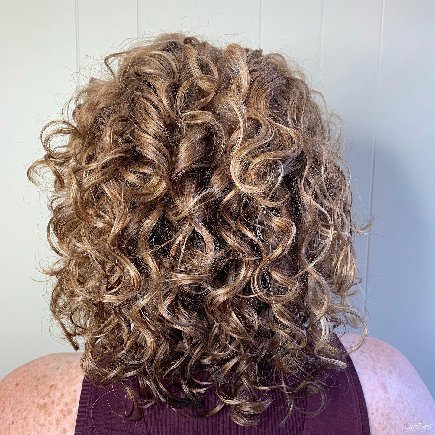 Blonde Curly Lob