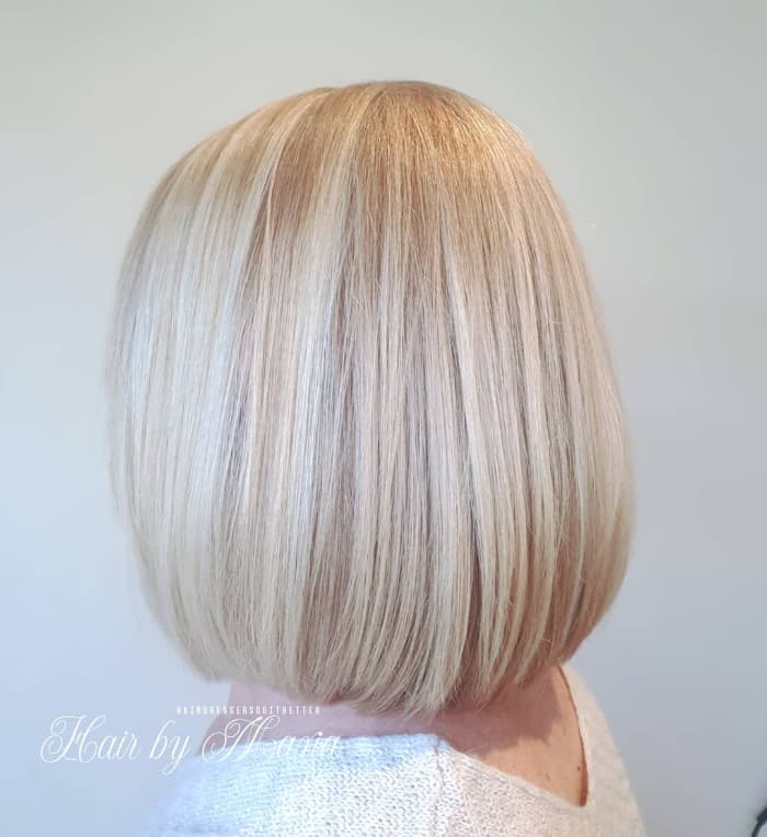 Blunt Razor Bob for Women Over 60