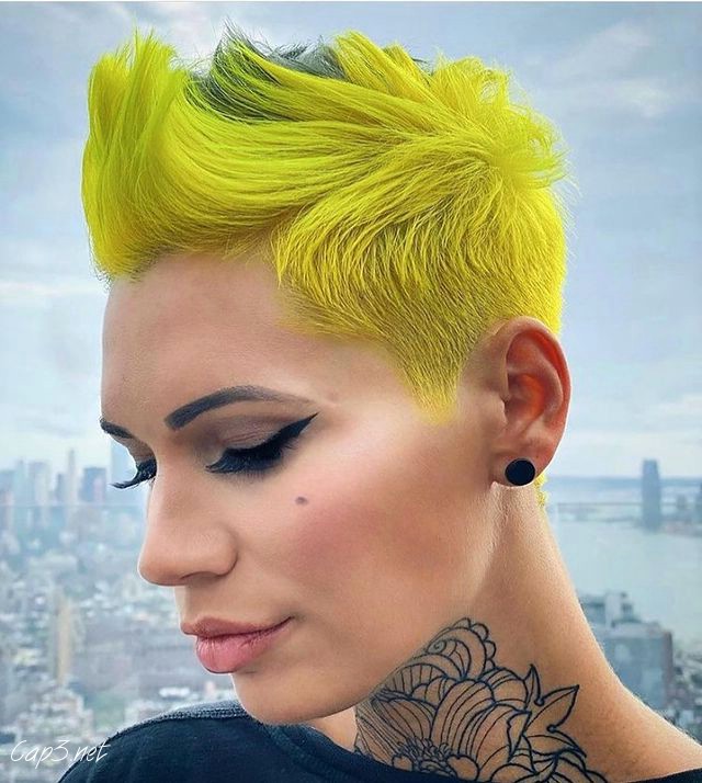 Bold Neon Faux Hawk