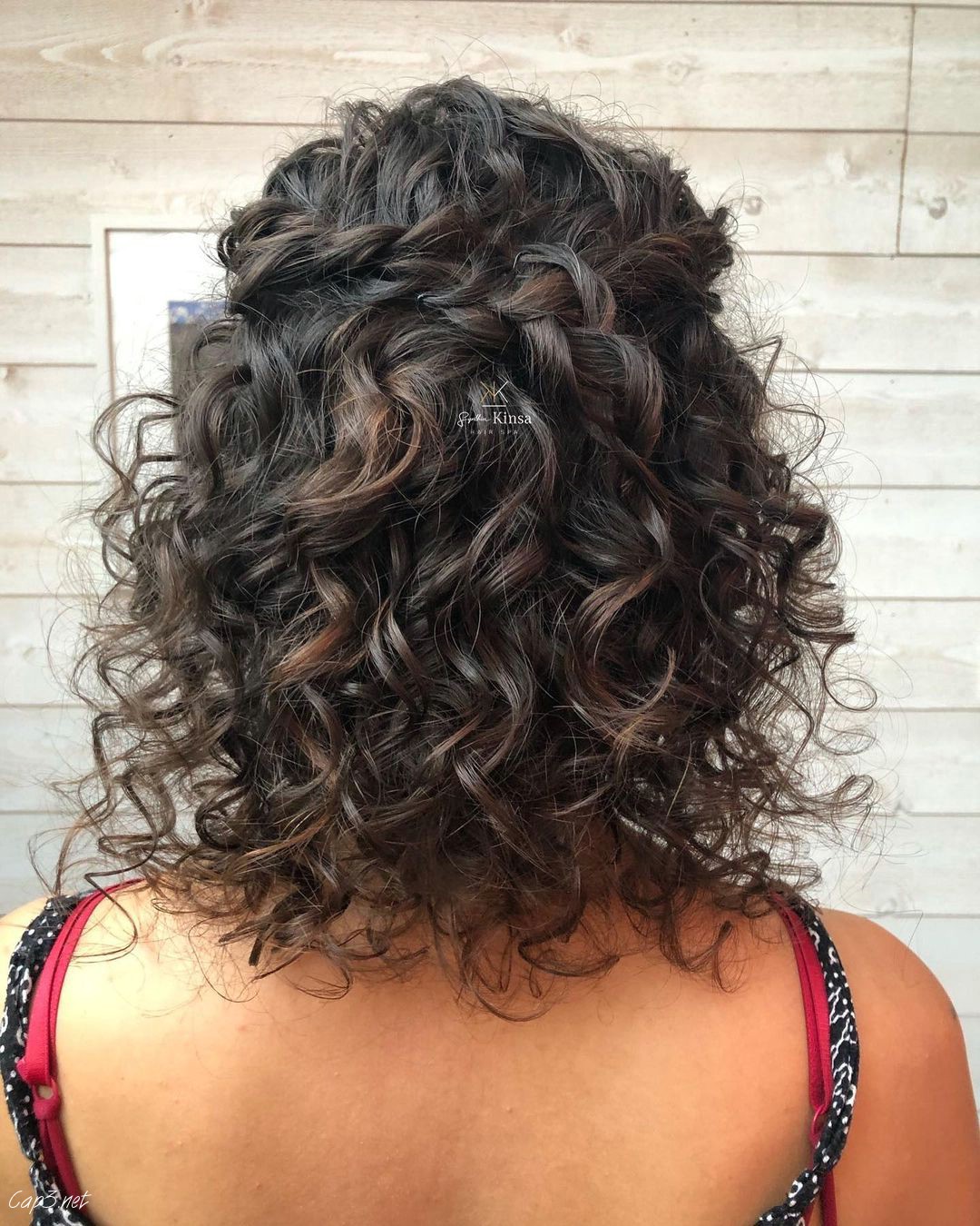 Brown Look Half up Half down Rezo Look