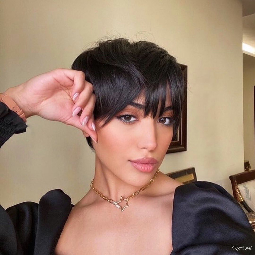Dark Brown Pixie Cut