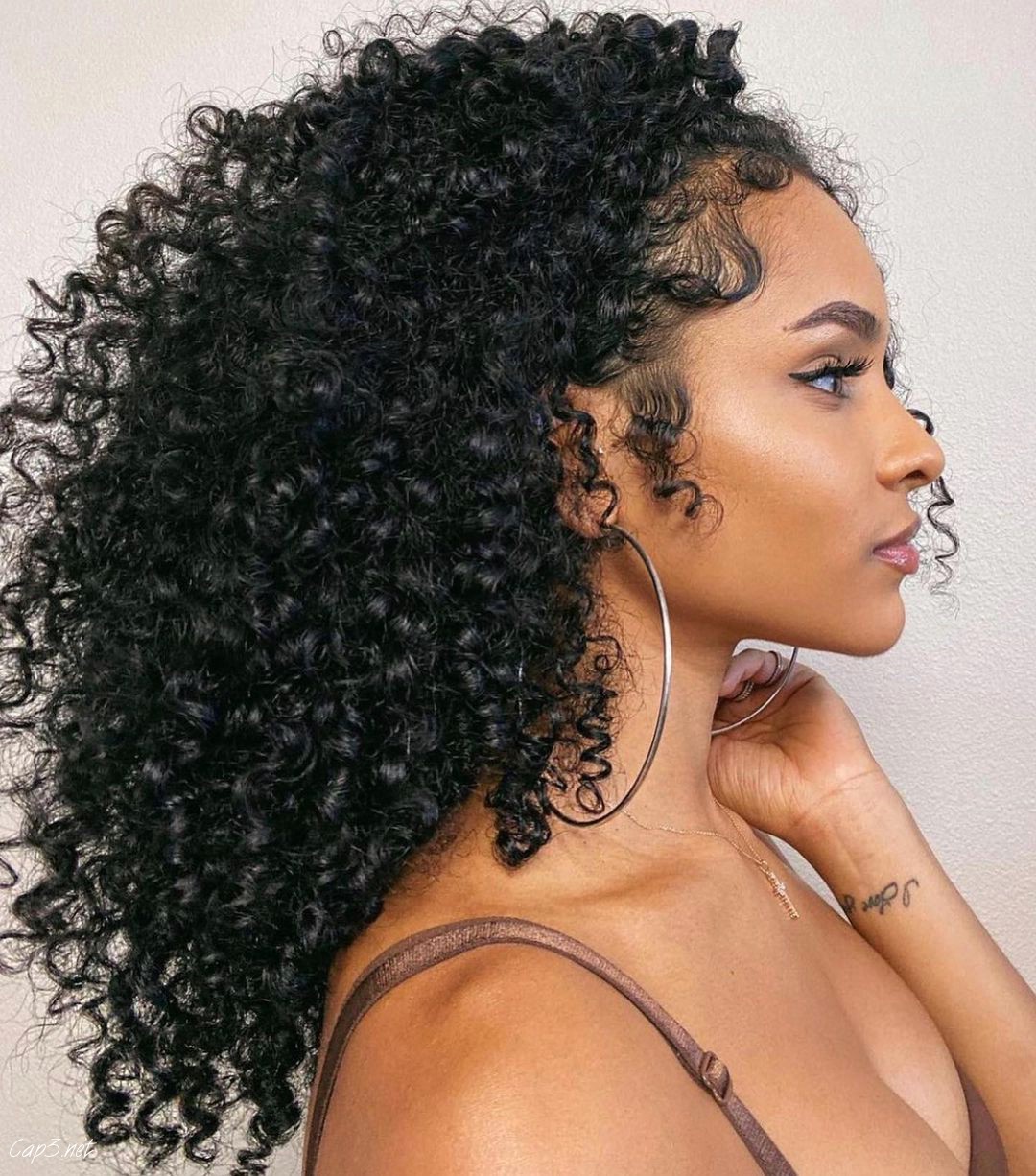 Dark Brown Rezo Hairstyle Curl