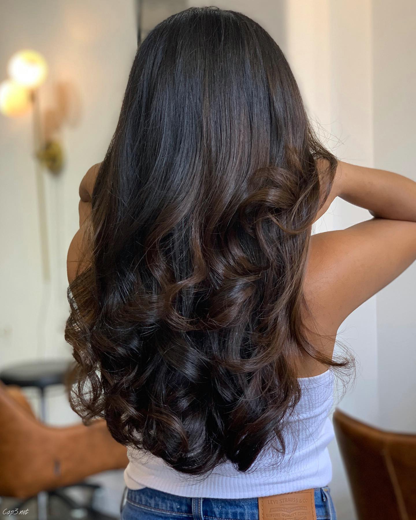 Dark Healthy Brown Silky Balayage