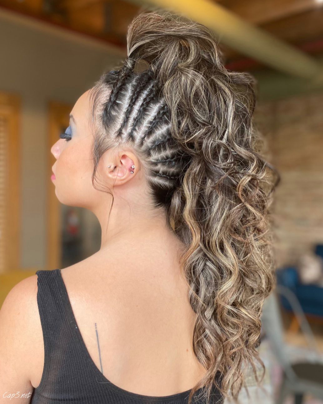 Full Braids Volume Faux Hawk