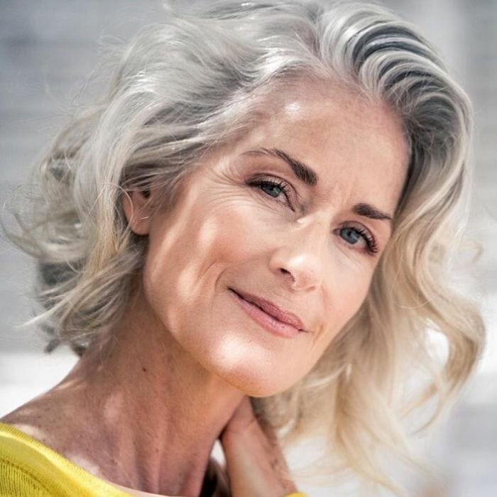 Honey Layered Bob Bangs hairstyle for women over 60