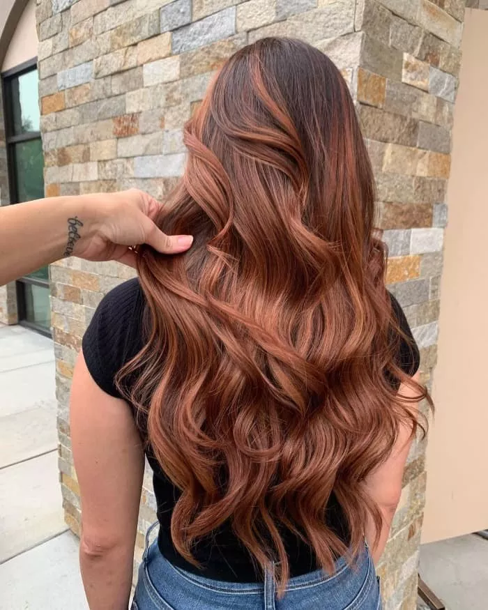 Long Auburn Balayage