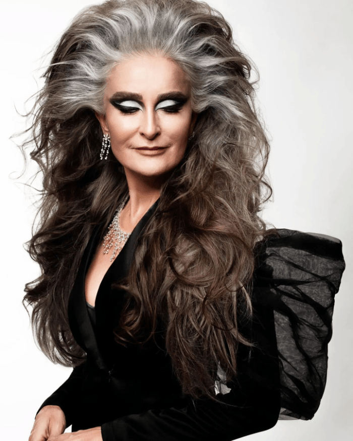 Long Wavy with Hair Extensions hairstyle for women over 60