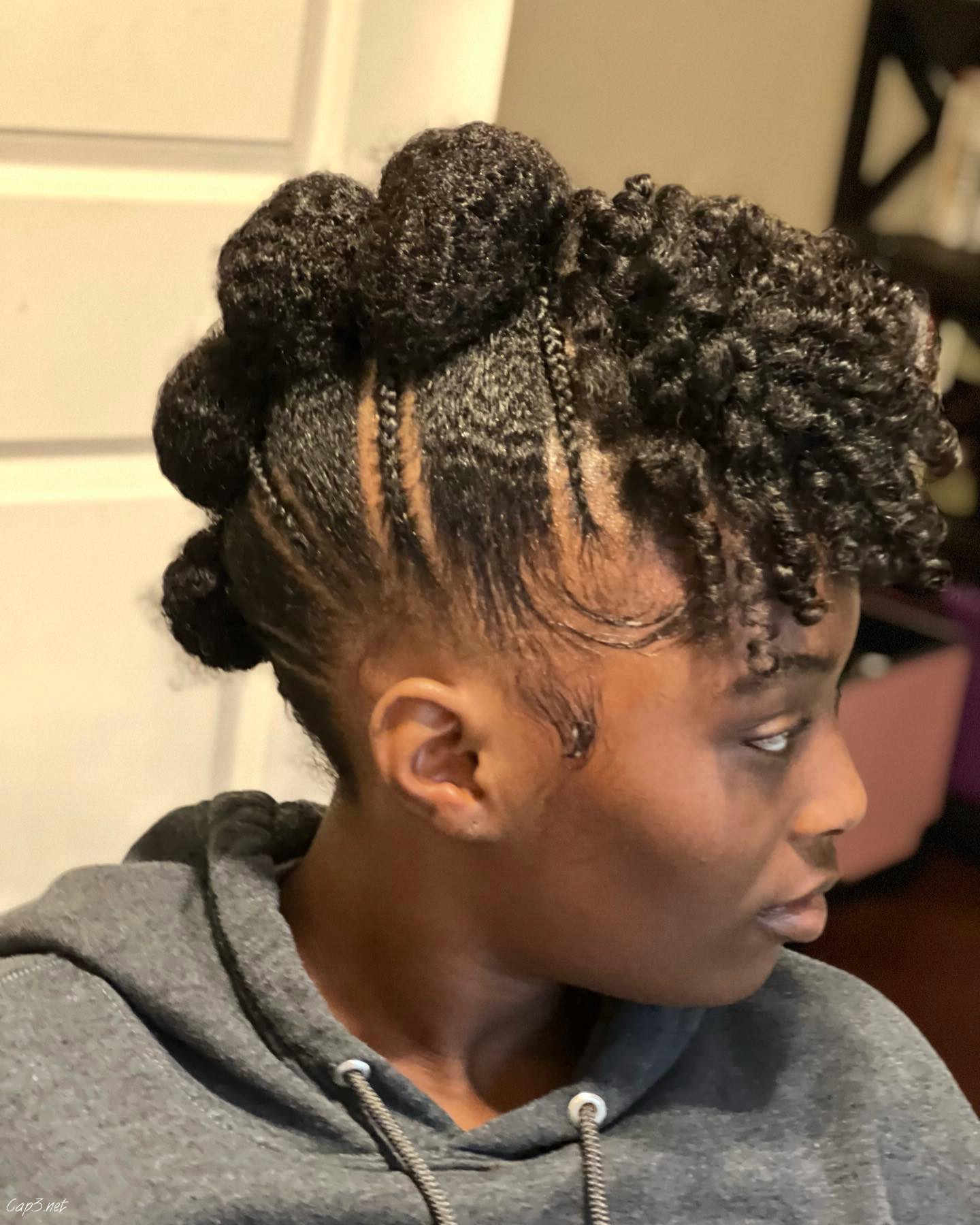 Mini Buns Faux Hawk Hairstyle
