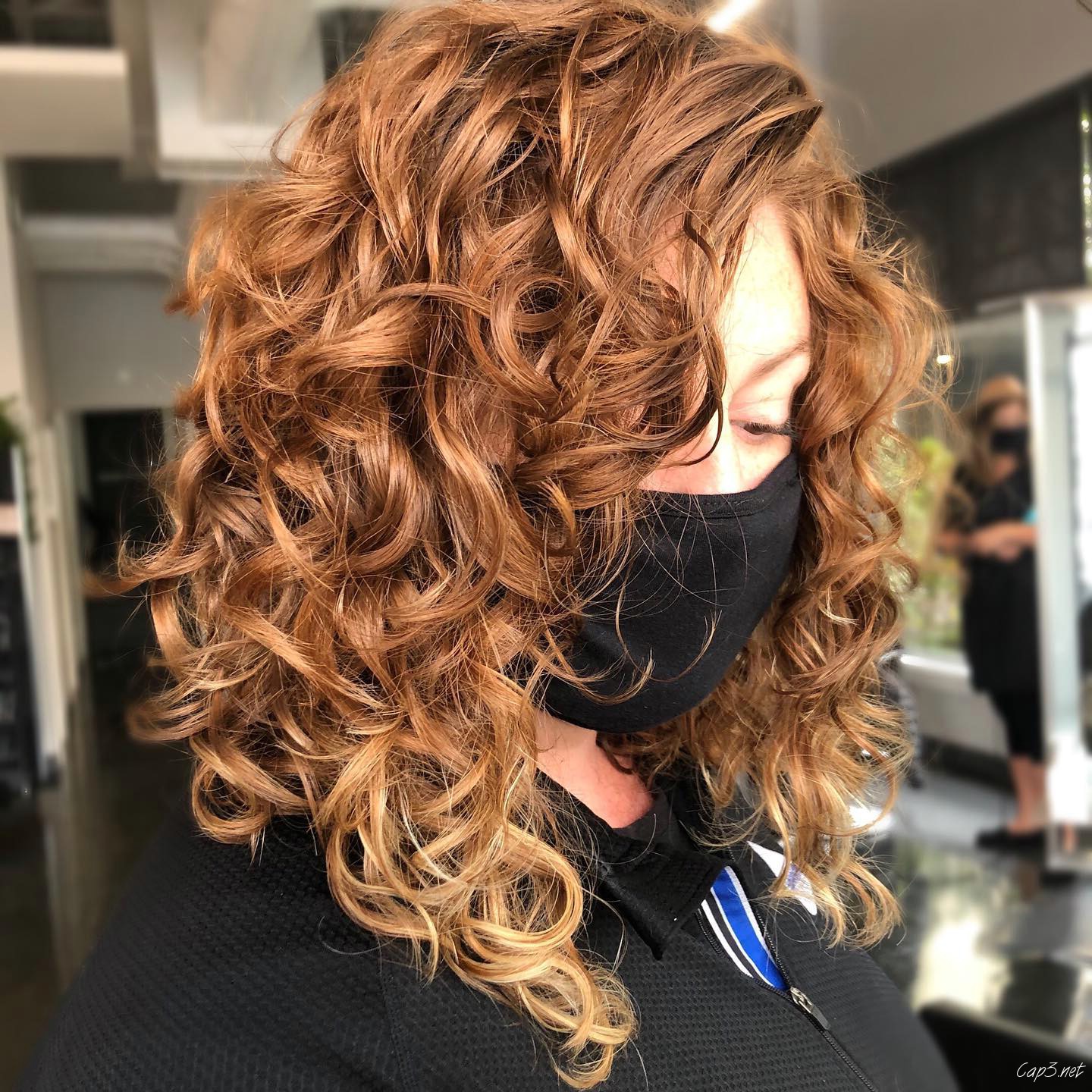 Orange Curly Lob