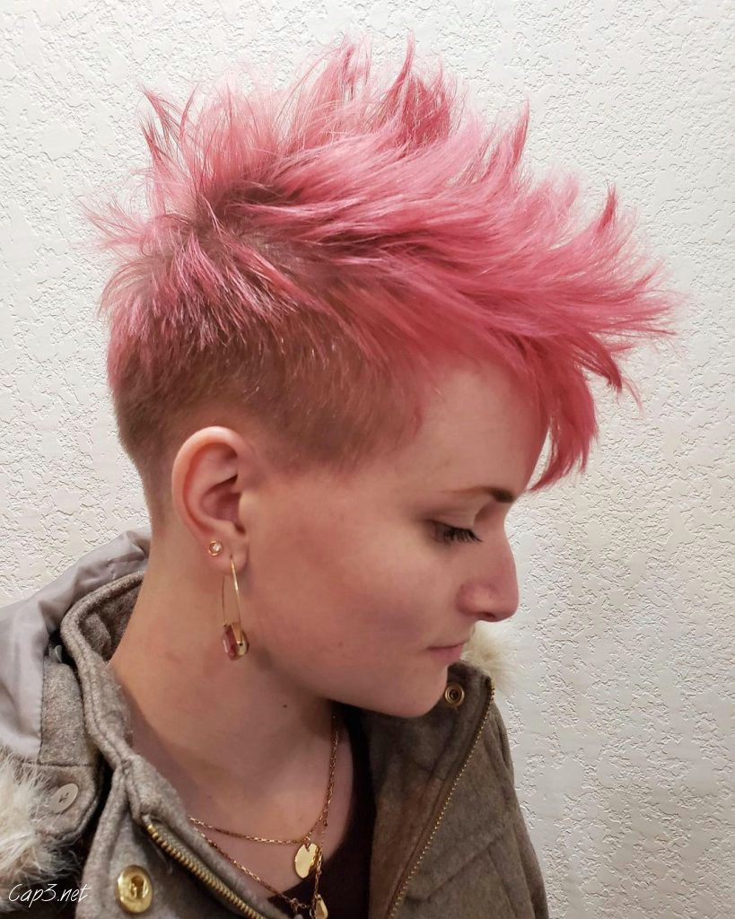 Pink Trendy Faux Hawk