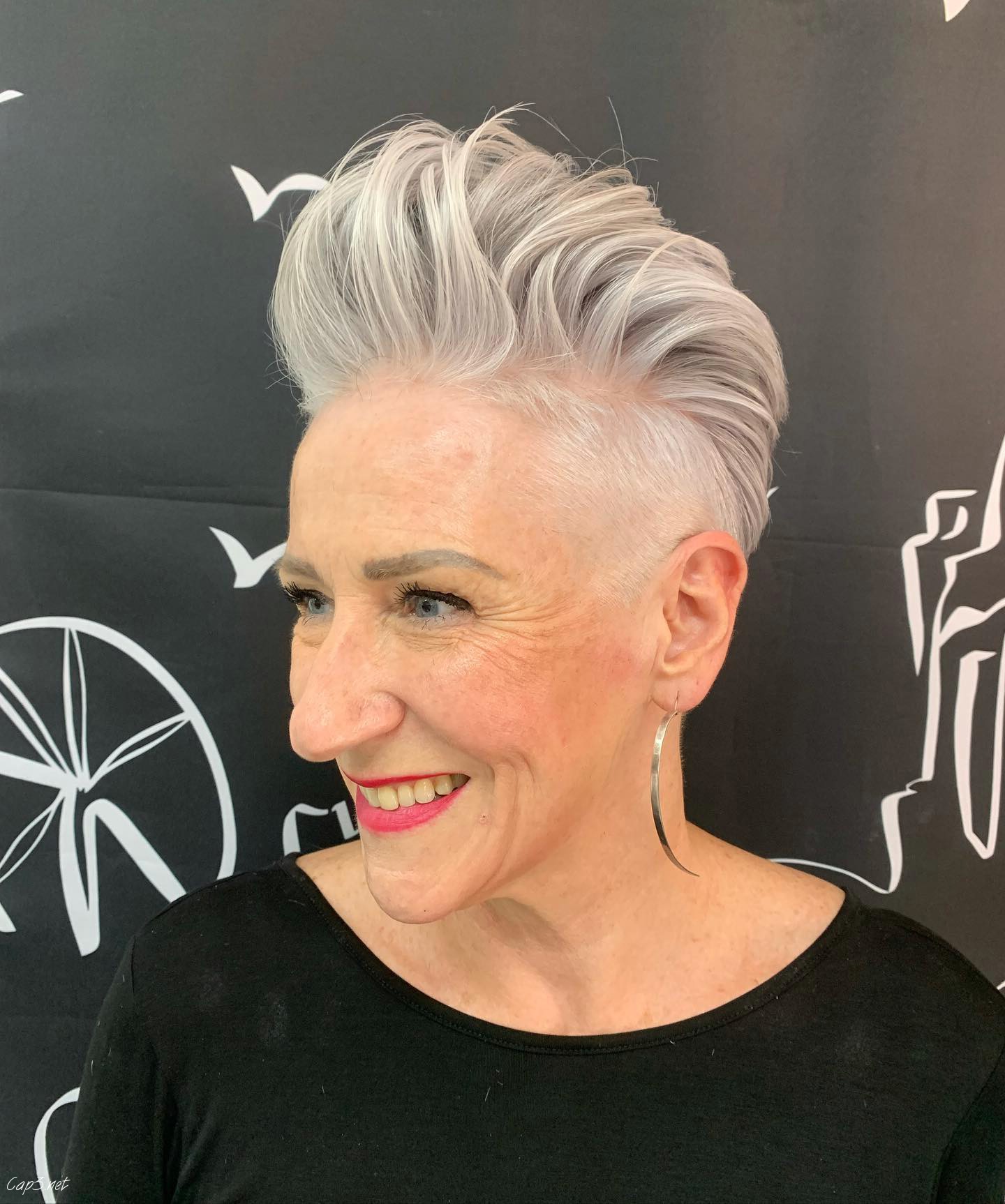 Tapered Sides Blonde Faux Hawk