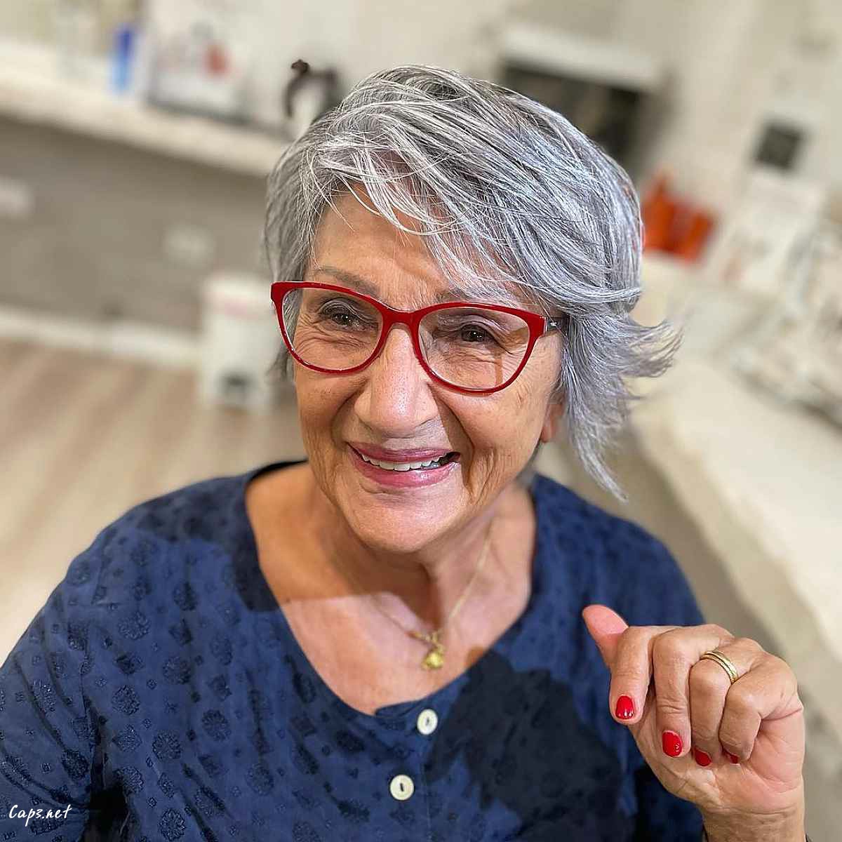 chic and sporty bob for women over 60 years old
