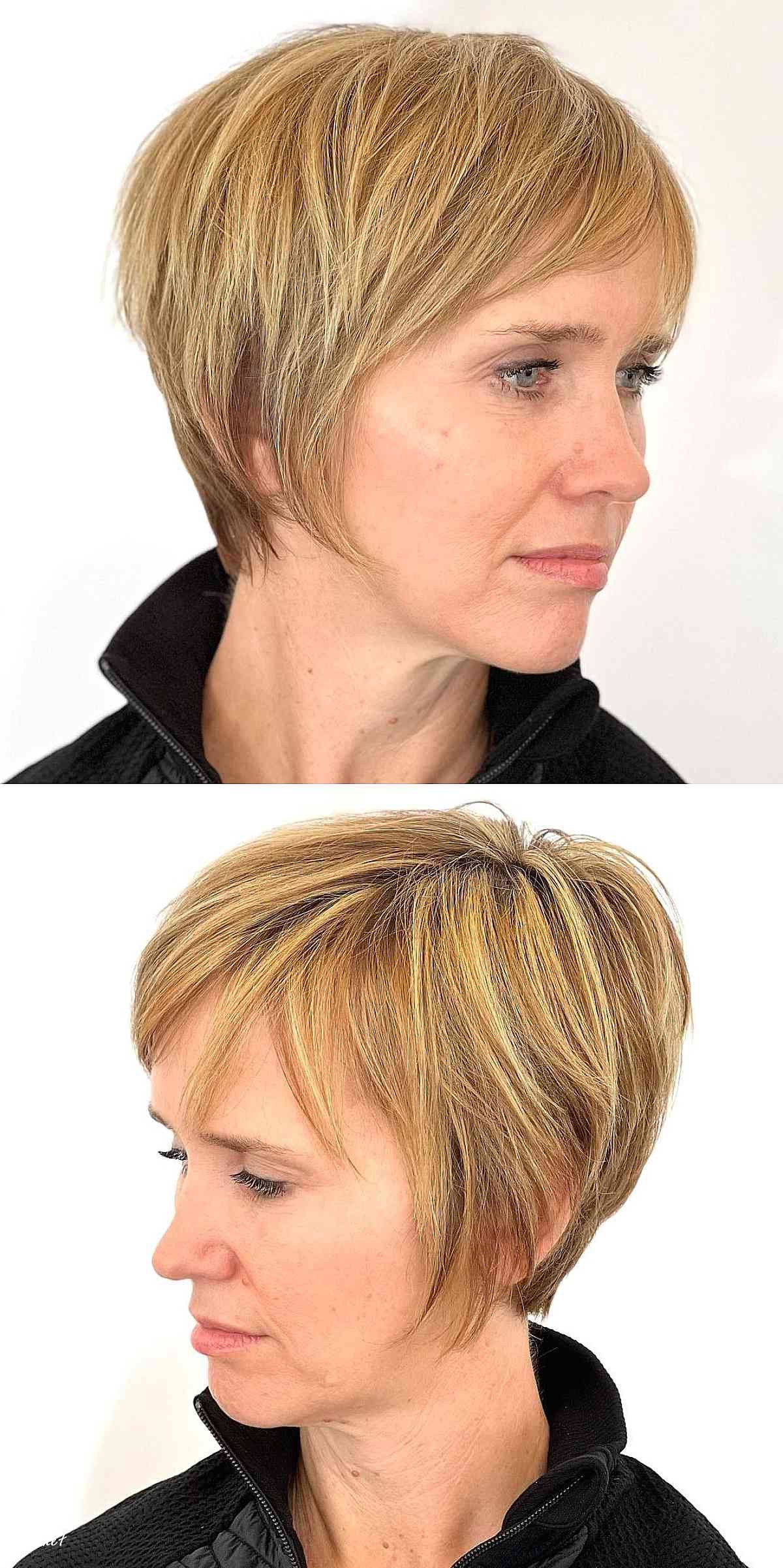 flattering pixie on women over 40