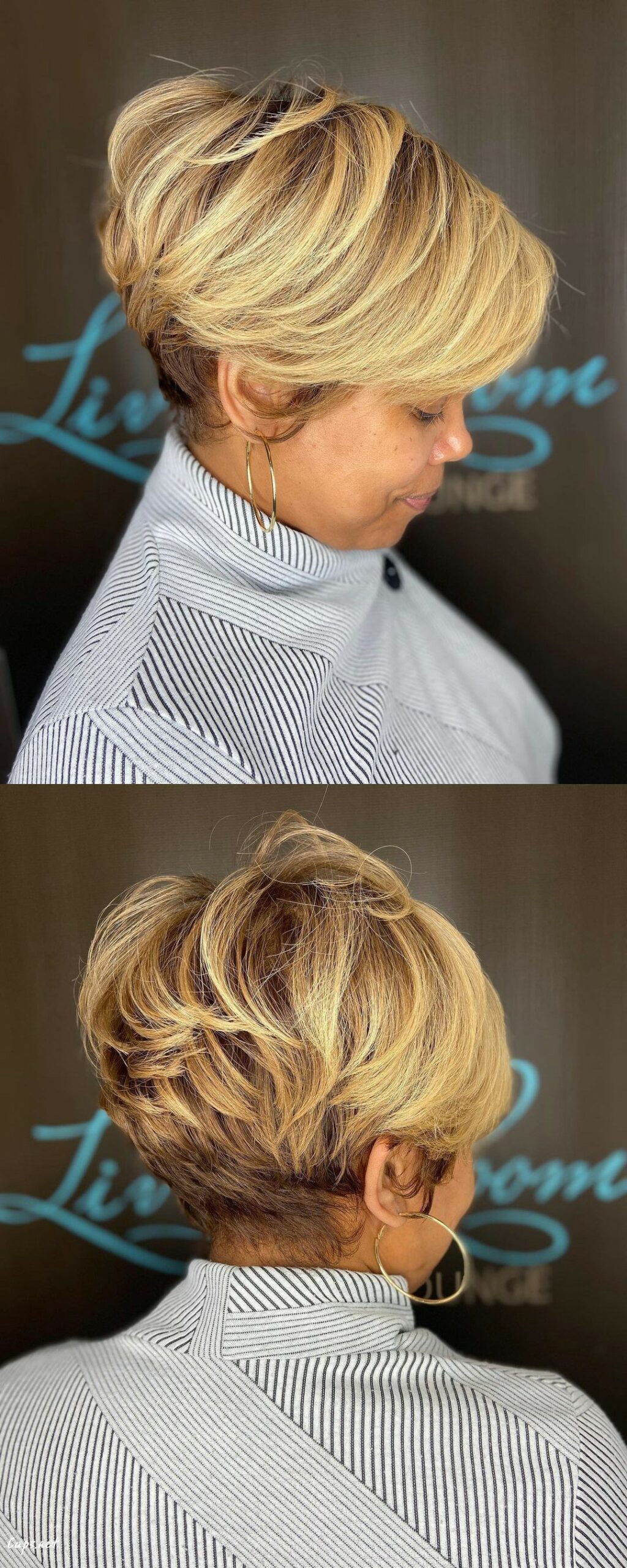 short layered pixie for black women 60 plus