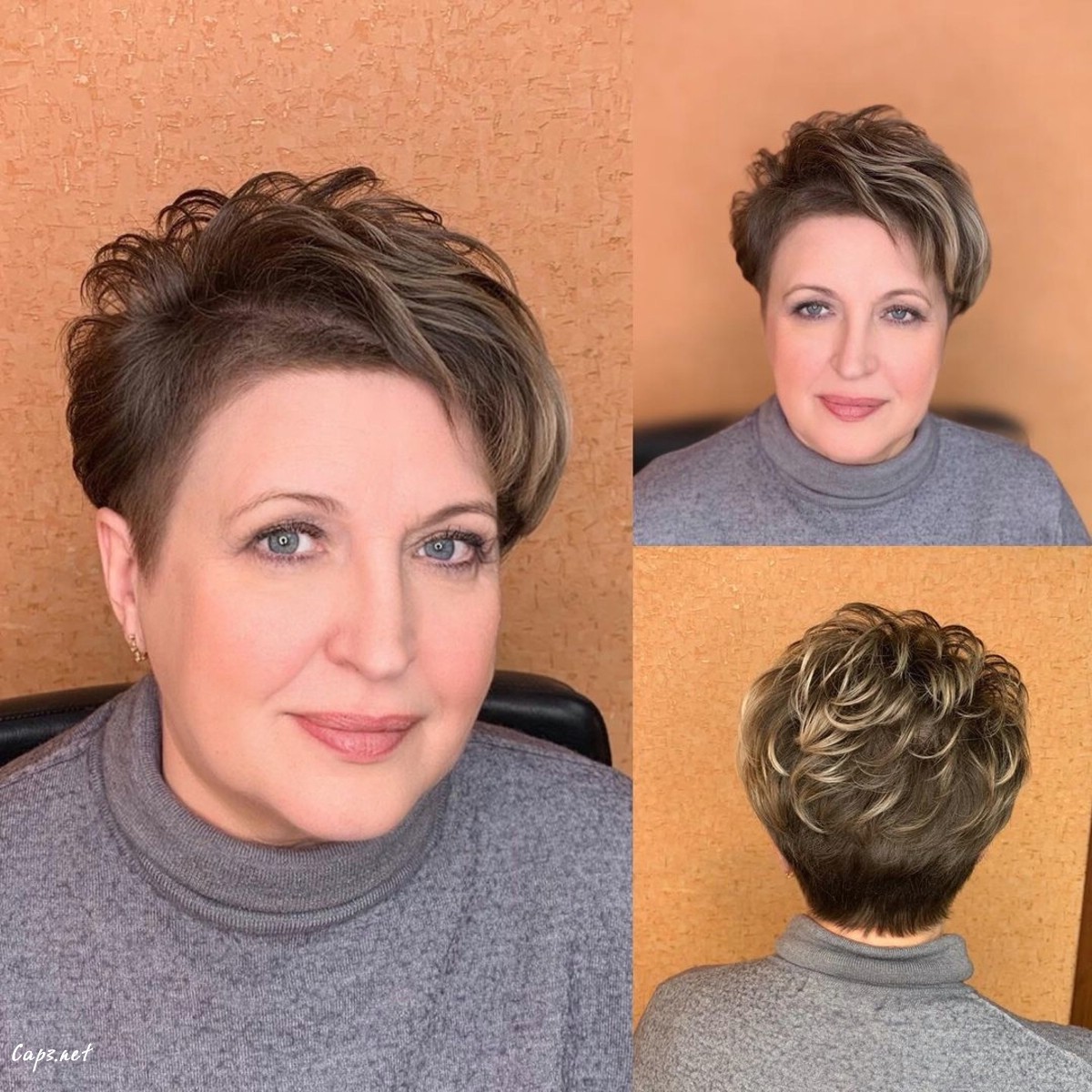 short sassy undercut pixie bob for fine haired women