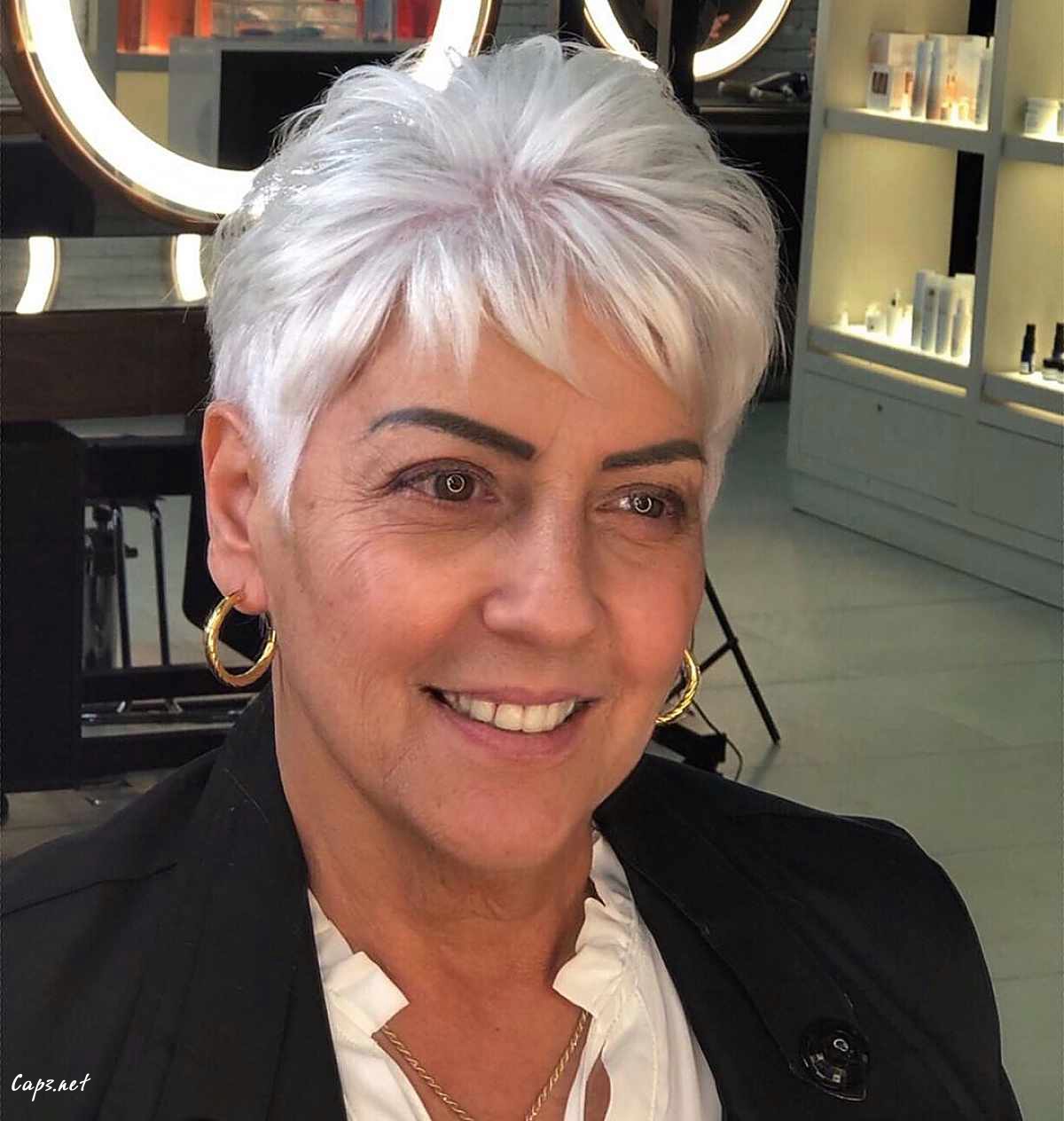 super short crop for older women