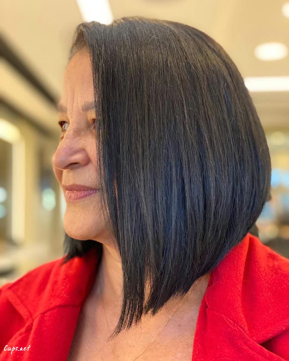 the lob for older women with thin medium length hair