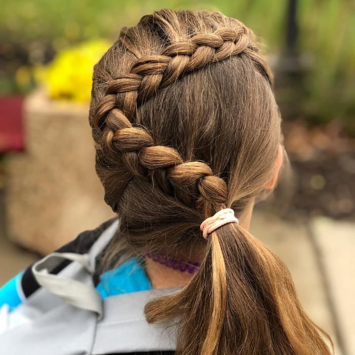 tight knit side braid