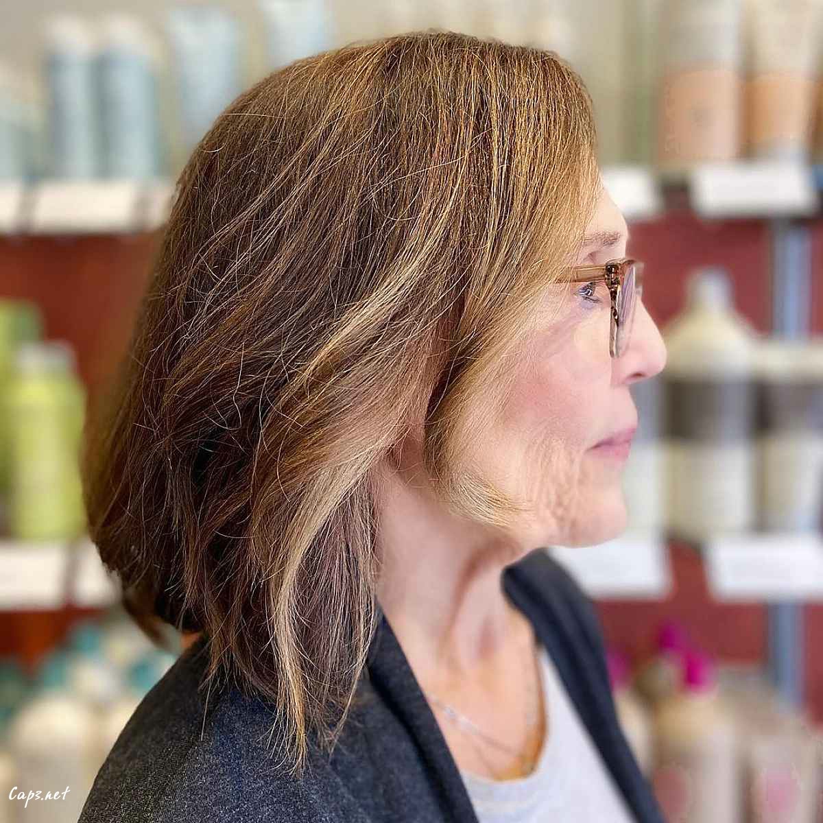 trouble free shoulder length hair for ladies over sixty