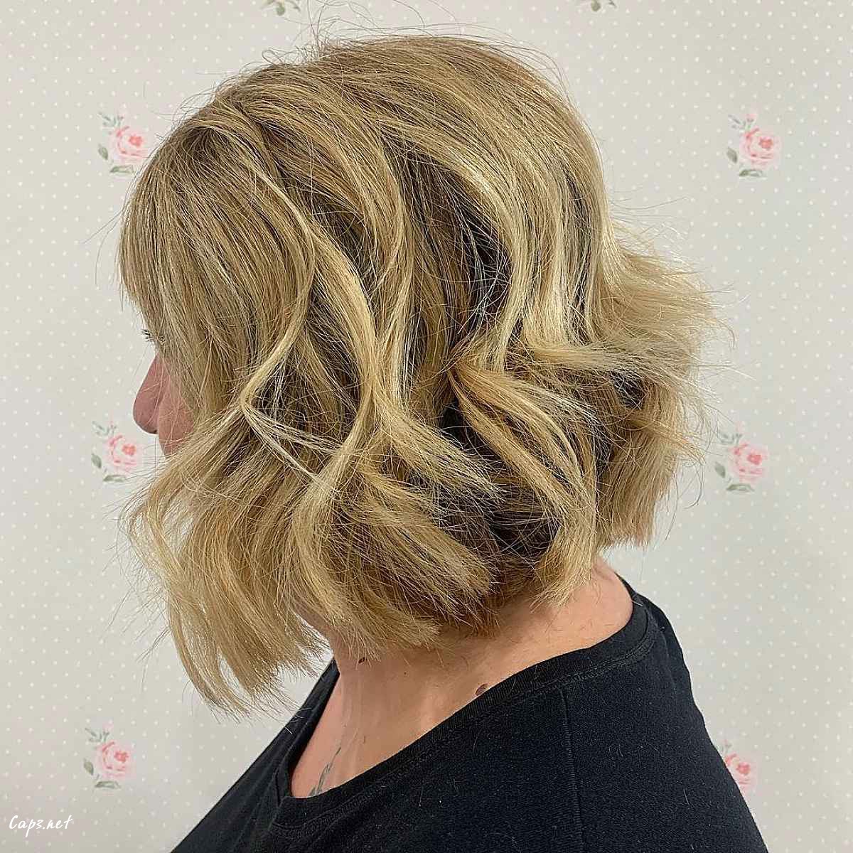 very low maintenance jagged bob for 60 year old ladies