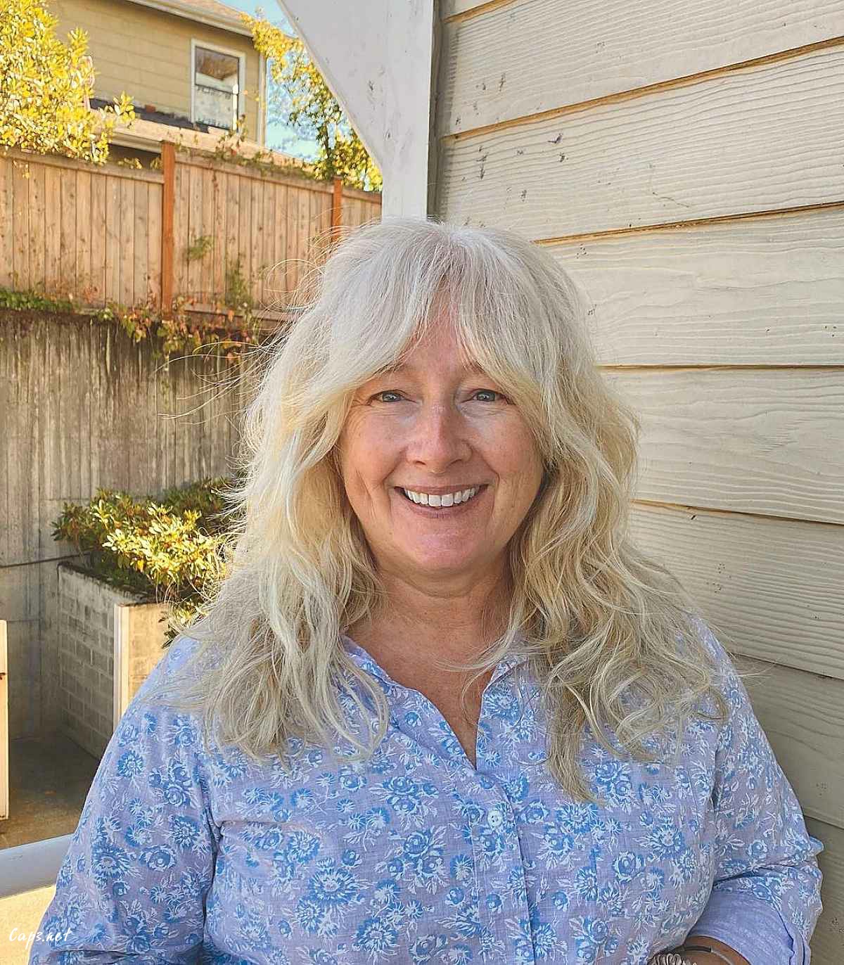 youthful long curtain bangs for women passed sixty